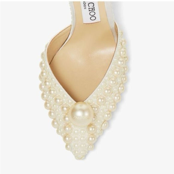 Jimmy Choo Sabine Pearl Flat Sandals - Picture 6 of 12
